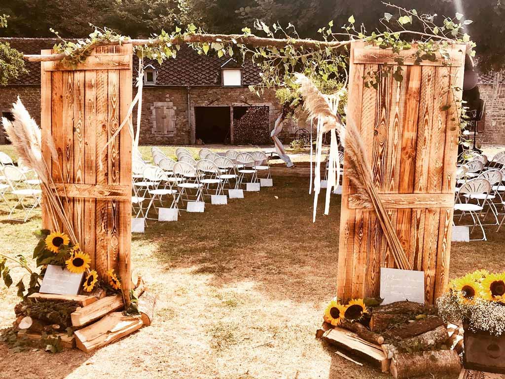 country wedding ceremony in the Ardennes